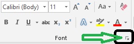 open font window